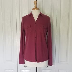 Sonoma Long Sleeve Button Down Knit Shirt